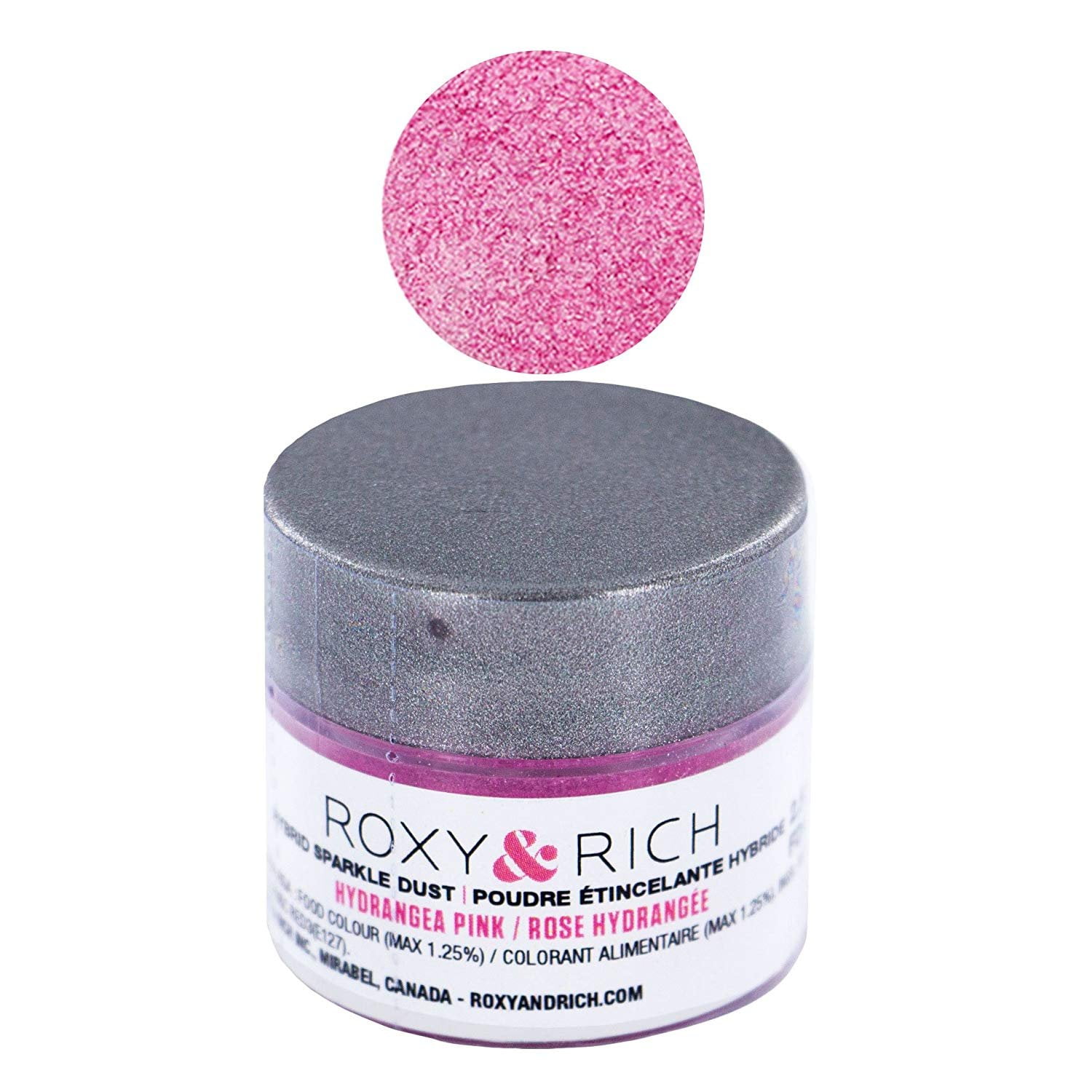 Edible Hybrid Sparkle Dust, Hydrangea Pink, 2.5 Grams by Roxy & Rich