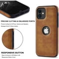 thumbnail image 3 of For Apple iPhone 11 (6.1'') Case Luxury Leather Business Vintage Elegant Slim Non-Slip Soft Grip Shockproof Protective Cover, 3 of 6