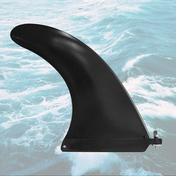 LULULION 1Pc Lightweight Black Surfboard Tail Fin with Balanced Design for Outdoor Water Use