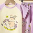 thumbnail image 4 of TOWED22 Toddler Girl Boy Shorts Sets Summer Clothes 2pcs Lovely Graphic Short Sleeve Tee Shirt Elastic Waist Shorts Pockets(Light Purple,9-10 Y), 4 of 4