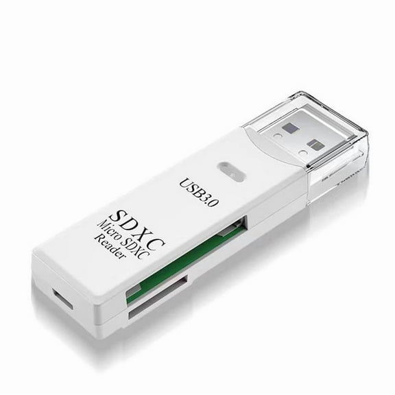 USB3.0 Micro SD Card Reader, 5Gbps 2-in-1 SD Card Reader to USB Adapter, Wansurs Memory Card Reader for SDXC, SDHC, MMC, RS-MMC, Micro SDXC, Micro SD, Micro SDHC and UHS-I Cards