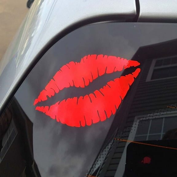 Walbest Universal Auto Car Vehicle Body Window Laptop Sexy Lips Kiss Reflective Decals Sticker Decor