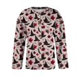 thumbnail image 5 of Halloween Cardigan Sweaters for Women Novelty Halloween Party Graphic Womens Sweaters Cardigan Knit Button Down Cropped Long Sleeve Fall Winter Holiday Comfy Cardigan Outwear Watermelon Red XL, 5 of 6