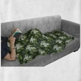 thumbnail image 6 of Jasmine Soft Flannel Fleece Throw Blanket, Bouquet of Jasmine Plants Flourishing on Fresh Branches, Cozy Plush for Indoor and Outdoor Use, 50" x 60", Apple Green Off White, by Ambesonne, 6 of 6