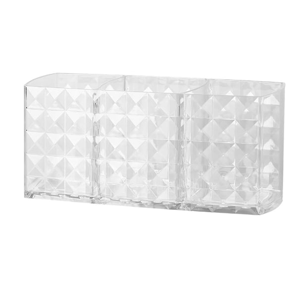 Organizador de brochas de maquillaje de acrílico transparente, creativo y exquisito, organizador de brochas para lápices de cejas.