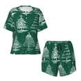 thumbnail image 5 of Easygdp Christmas Trees Women's Pajama Set,Sleepwear with Buttoned Top and Elastic Waist Shorts, Ideal for Lounging, Yoga, Beach, and Casual Wear-4X-Large, 5 of 8