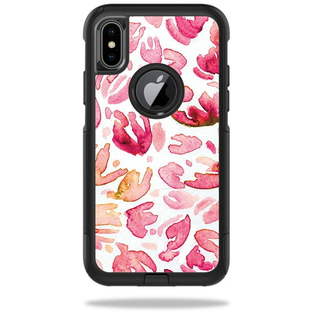 Skin Decal for OtterBox Commuter iPhone X or XS Case sticker Pink Petals