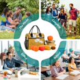 thumbnail image 6 of FORMRS Insulated Lunch Bag for Work School Unisex Large Capacity Cooler with Shoulder Strap, White Flowers, 6 of 6