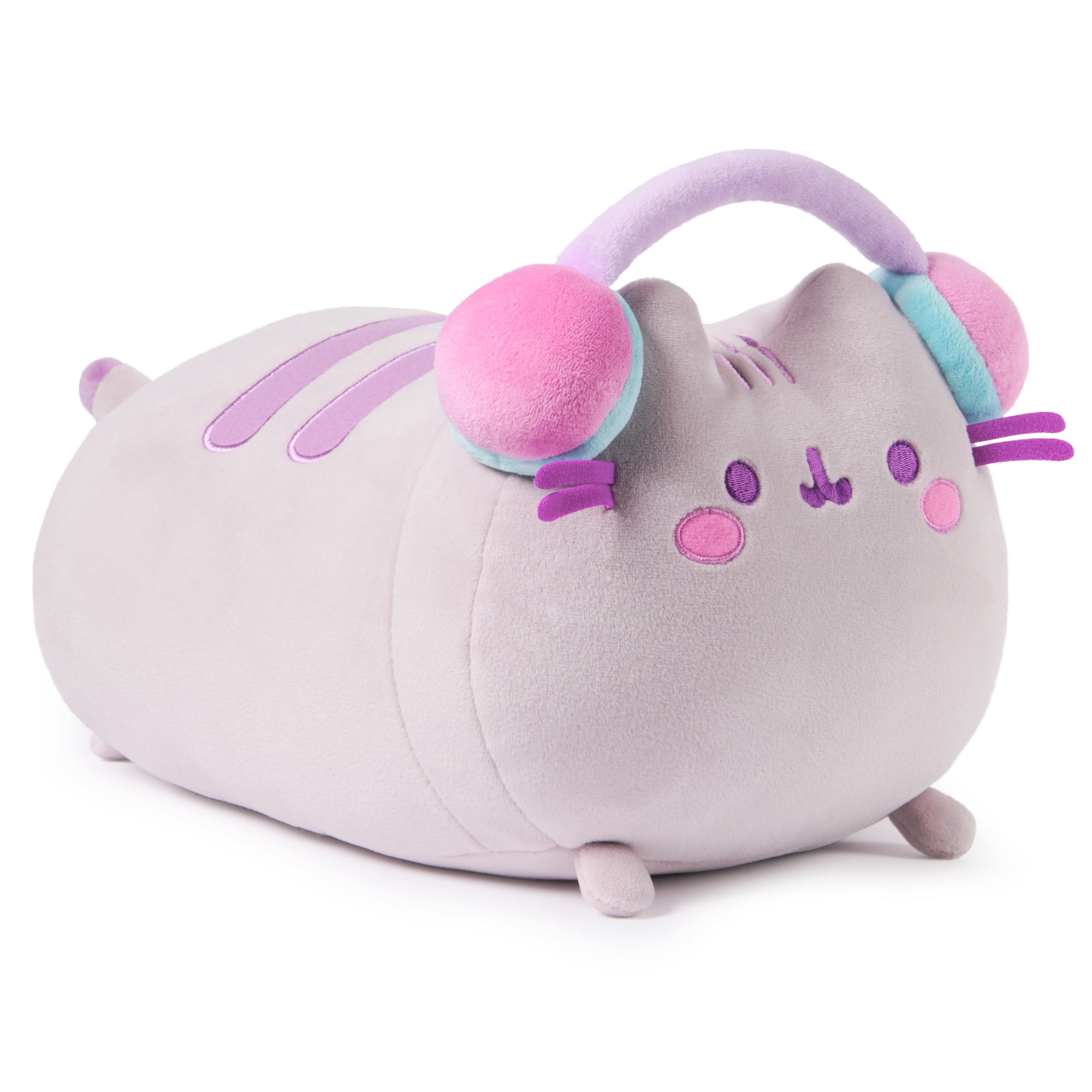 GUND Pusheen Gamer Squisheen Plush Squishy Toy Collectible Plush Toy Gaming Decor Stuffed Animal for Ages 8 and Up Gray 11”