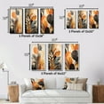 thumbnail image 4 of Designart "Terracotta Toned Foliage Funky Vibes II" Abstract Botanicals Framed Wall Art Set Of 3 - Yellow Modern Frame Gallery Set For Office Decor, 4 of 6