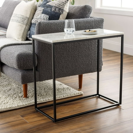 Mark&Day Narrow Side Table - Teuva Modern Brown Rectangle End Tables for Living Room, Bedroom Night Stand End Table - Office & Home Decor Furniture (24" H x 12" W x 26" D)