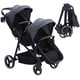 thumbnail image 1 of Yeshouse Cochecidoble tándem para recién nacidos y niños pequeños, cochecidoble plegable con asiento Reversible, arnde seguridad de 5 puntos, respaldo ajustable y dosel, 1 of 9