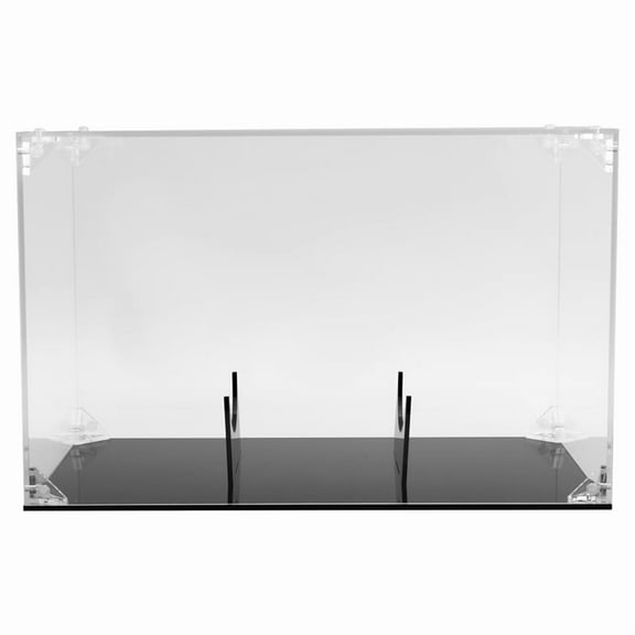 Football Display Case Acrylic Holder with Lid and Black Base Clear Boxes Ball