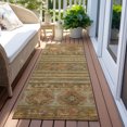 thumbnail image 6 of Addison Rugs Chantille Indoor/Outdoor Transitional Global Beige Washable Runner Rug, 2'3" x 7'6", 6 of 6