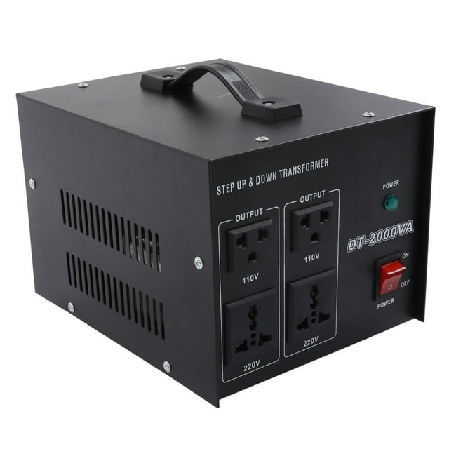 Transformateur de Tension, Convertisseur de Survoltage Monophasé à Entrée Réglable Portable pour Équipement Prise US 110V 220V, Prise EU 110V 220V