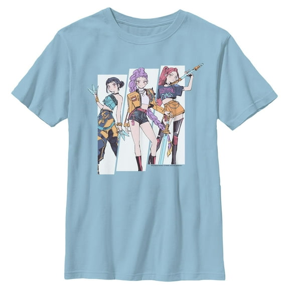 Boys KPop Demon Hunters Huntrix Manhwa Style T Shirt