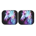 thumbnail image 7 of Goofa Rainbow Spotted White Horse Pattern 2 Piece Car Windshield Sun Shade Foldable | Front Windshield Shade for Sun, Heat and UV Rays | Sunshade for Car Front Window-Large, 7 of 7