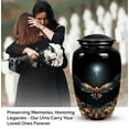 thumbnail image 3 of Eagle Spreading Wings Dark Background - Peaceful Farewell Urns - 10Inch - Urns For Human Remians Ashes - Burial Cremation Urns - Large Memorial Urns for Adult Human Ashes Women & Men, 3 of 5