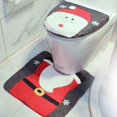 thumbnail image 5 of Juego de funda y alfombra para asiento de inodoro de Papá Noel de 2 piezas, 5 of 5