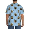 thumbnail image 5 of Balery German Shepherd Puppy Men's Casual Button Down Shirt Short Sleeve Textured Summer Cuban Beach Shirts-3X-Large, 5 of 7