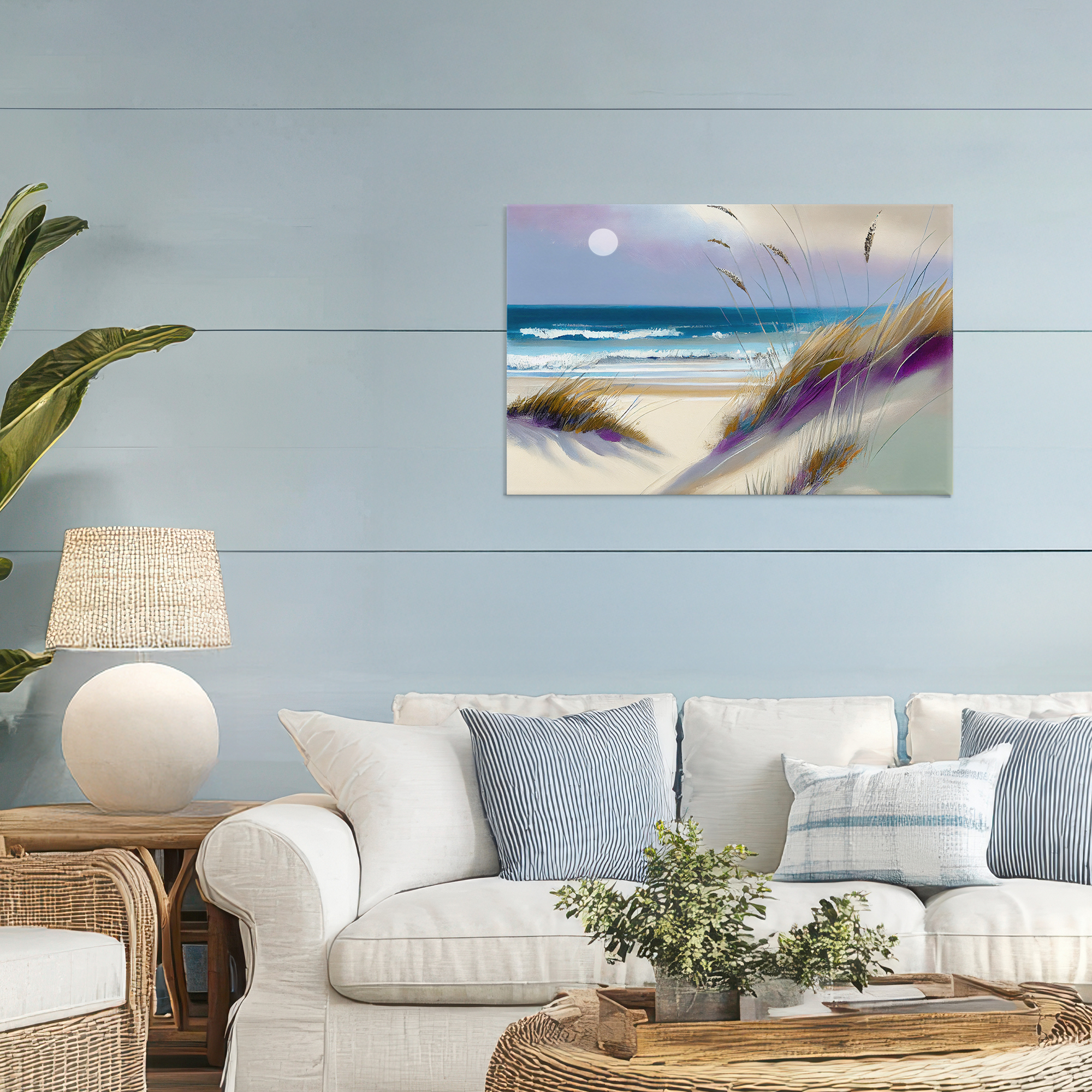 Beach Dunes Serenity Canvas Wall Art, design by Sasha