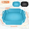 thumbnail image 6 of Xiyztok 2Pcs Air Fryer Silicone Pot with Handle Reusable Air Fryer Liner Heat Resistant Air Fryer Silicone Basket Square Baking Tray Air Fryer Accessories Liners Baking Pan for Air Fryer Microwave, 6 of 10