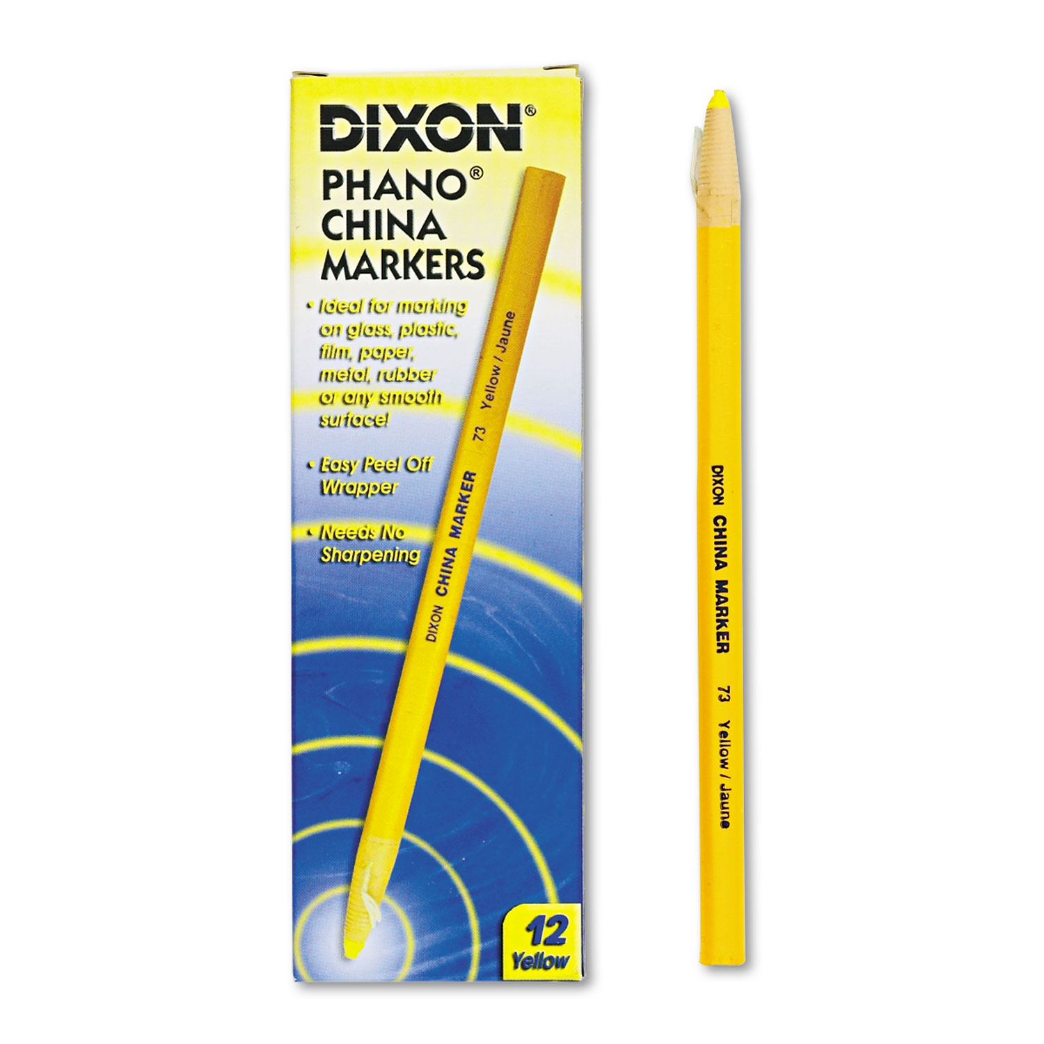 Dixon China Marker Yellow Dozen 00073