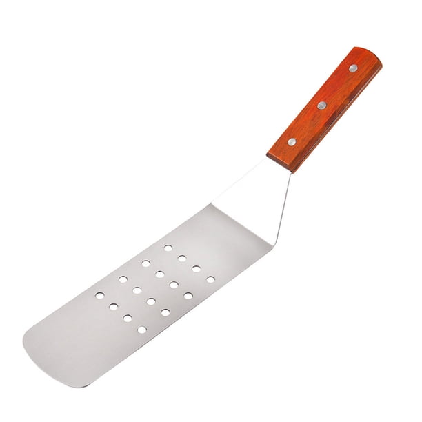 Espátula de cocina Bewildely inoxidable con mango de madera Para filete de ternera