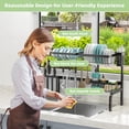 thumbnail image 2 of Giantex Over Sink Dish Drying Rack, 2-Tier Dish Drainer for Kitchen Counter Storage, Cutting Board & Utensil & Knife Holder, 2 of 10