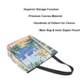 thumbnail image 3 of FORMRS Womens Canvas Tote Bag with Zipper Inner Pocket Shoulder Handbag, Seaside Leaves, 3 of 7