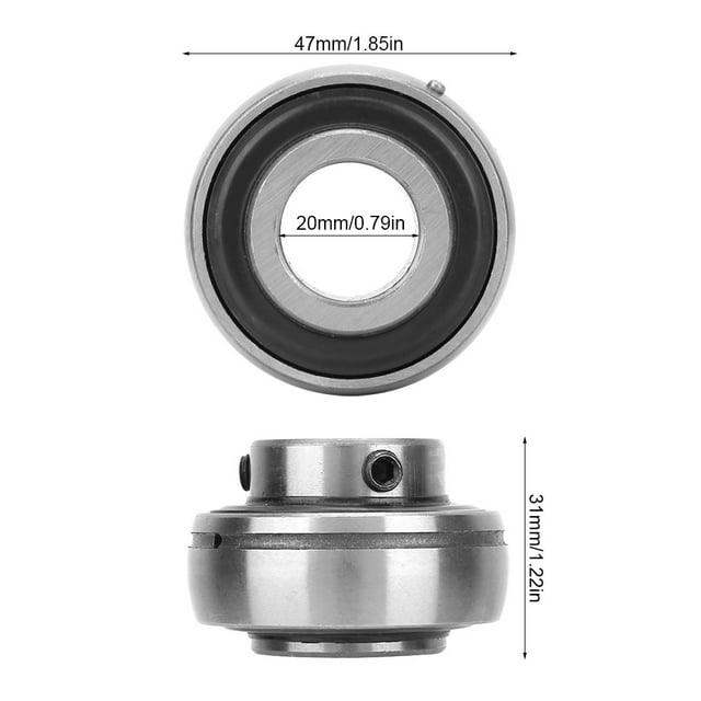 Insert de Roulement à Billes en Acier UC204/UC204-12, Haute Dureté, pour Divers Outils et Machines