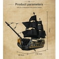 thumbnail image 5 of Mould King 13186 Pirates of the Caribbean Large Black Pearl Model Pirate Ship Kit, 5 of 10