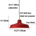 thumbnail image 2 of Retro Red pendant light fixture, vintage industrial metal iron hanging lamp, simple farmhouse ceiling pendant lighting, pendant lamp for dining room table kitchen island bar counter laundry room barn, 2 of 7
