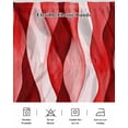 thumbnail image 5 of Red Striped Wrap Around Bed Skirts for California King Bed 16" Drop,Bed Skirt with Adjustable Elastic Belt Dust Ruffle Bed Valance for Bedroom Modern Gradient Geometric Ripple Stripes Bed Frame Cover, 5 of 7