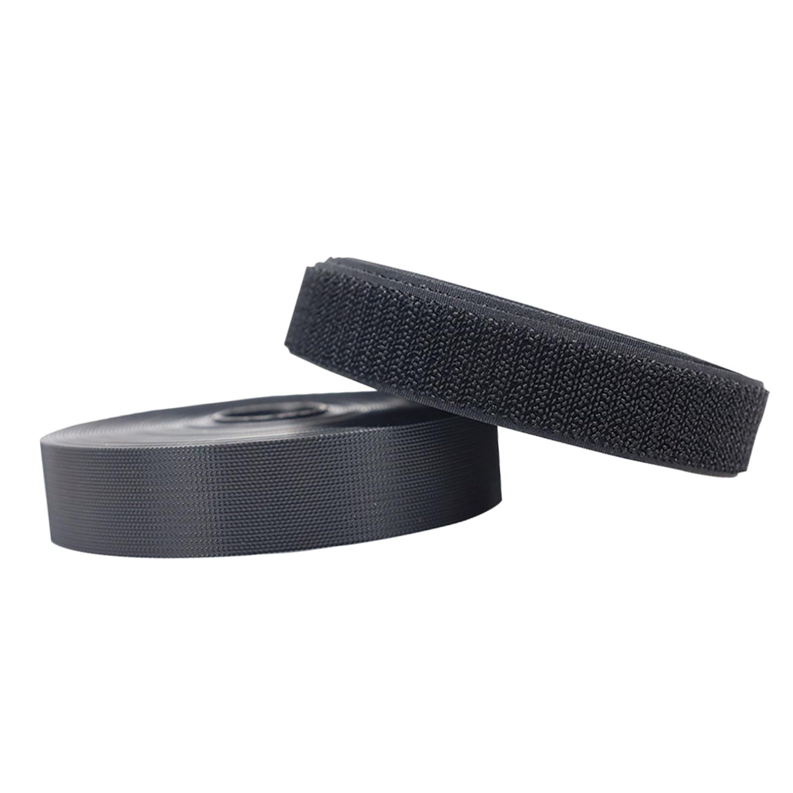 Wxqbjtam Sew on Hook and Loop Strips Fastener Sewing Fasteners 25 Meters Sewing Fastening Black 20mm