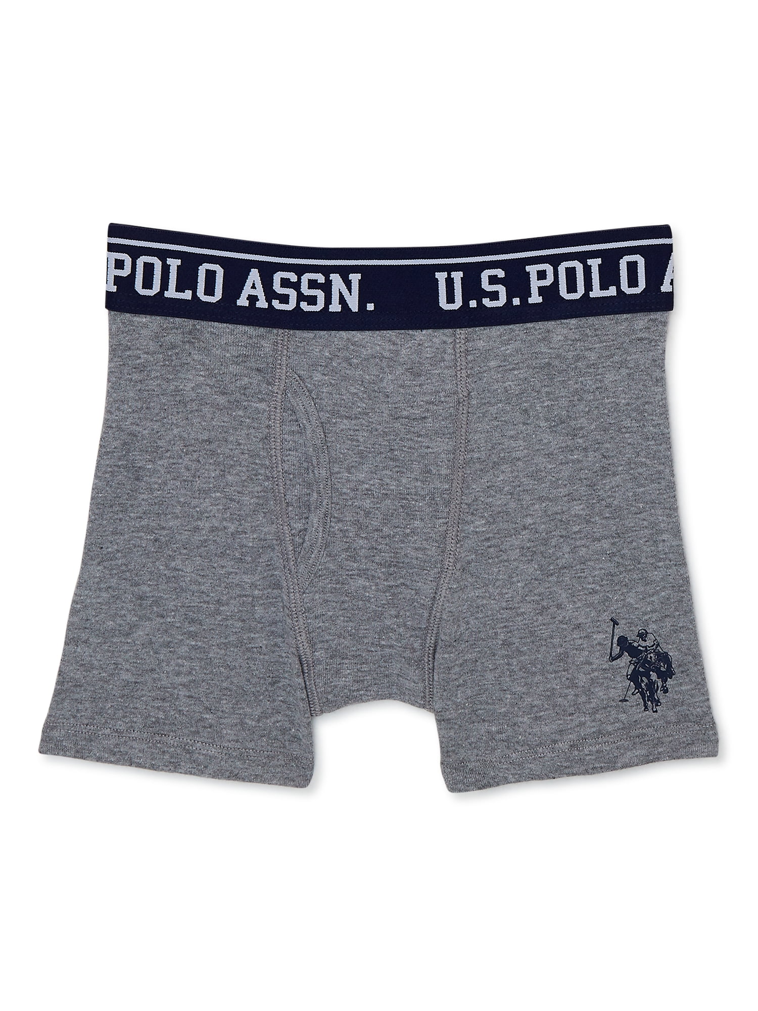 U.S. Polo Assn. Boys Cotton Tagless Underwear Boxer Briefs, 5- Pack, Sizes (S-XXL)