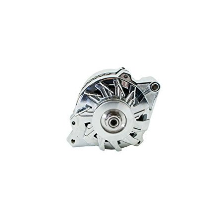 Top Street Performance ES1005C Chrome Finish 160 Amp Serpentine Alternator with Side Post (1 Wire)