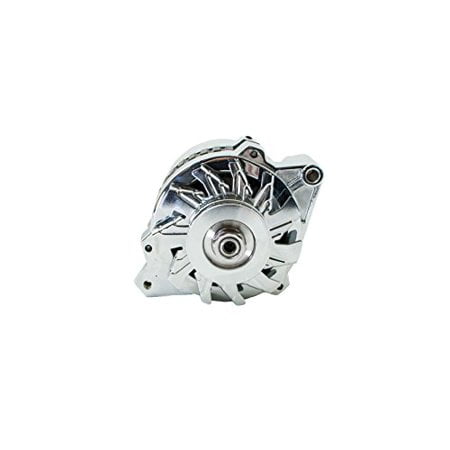 Top Street Performance ES1005C Chrome Finish 160 Amp Serpentine Alternator with Side Post (1 Wire)
