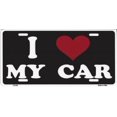 thumbnail image 2 of I Love My Car Metal License Plate, 2 of 2