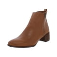 thumbnail image 1 of SOUL Naturalizer Womens Richy Zip Faux Leather Block Heel Ankle Boots, 1 of 3