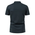 thumbnail image 4 of Njoeus Shirts For Men Golf Shirts For Men Men'S Cotton Zipper Lapel Short Sleeve Undershirts T-Shirt Casual Business Tops Shirt Black Shirts, 4 of 4