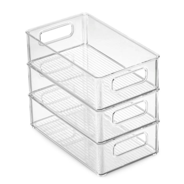 1pc Refrigerator Organizer Bins Stackable Fridge Food Storage Box with  Handle Clear Plastic Pantry Food Freezer Organizer Tool - AliExpress