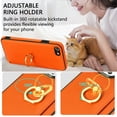 thumbnail image 4 of Allytech iPhone 7/8 Wallet Case, iPhone SE 2020/2022 Case with Ring Holder, PU Leather Kickstand Shockproof Anti-Scratch Cash Pocket Wallet Case Cover for Apple iPhone 7/8 SE 3rn 2nd Gen - Orange, 4 of 8