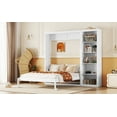 thumbnail image 6 of Newboti Furniture Full Size Murphy Bed Wall Bed with Shelves,White 15655, 6 of 16