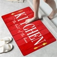 thumbnail image 5 of YIMEIS Kitchen red background Machine Washable Non-Slip Rubberback Indoor Runner Rug/Area Rug for Kitchen, Hallway, Kitchen, Entryway, Bathroom, 2 Piece Set - 16''*24''/47''*18'', 5 of 10
