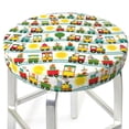 thumbnail image 3 of Gukieu Train With Animals Print Round Chair Cover, Dust-proof and Non-slip Bar Chair Protective Cover, Suitable for Bars, Restaurants, Offices-14 inch, 3 of 7