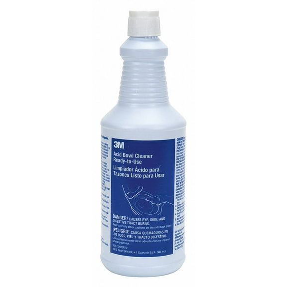 3m Bathroom Cleaner,1 qt,Bottle,Blue,PK12  34762
