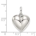 thumbnail image 3 of Sterling Silver Puffed Heart Charm, 3 of 3