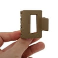 thumbnail image 5 of Unique Bargains 1 Pc Small Rectangle Frosted Hair Clips Hairdo Clip for Home Coffee Color, 5 of 5