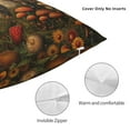 thumbnail image 3 of Honeii Vintage Cloud Mushroom Print Throw Pillow, Square Decorative Pillow Forms Soft Fluffy Plump Pillow Decorative Pillow Inserts,Couch Pillows-24"x24", 3 of 7